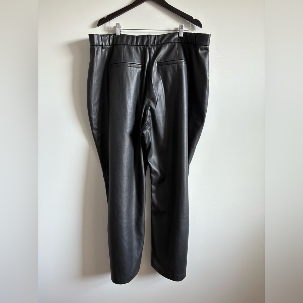Abercrombie & Fitch Curve Love Sloan Wide Leg Vegan Leather Pants | Size XXL - Picture 5 of 7